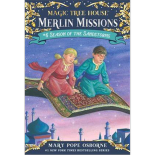 神奇树屋 英语原版书籍 Magic Tree House#34: Season of the Sandstorms Merlin Mission 梅林的任务 儿童桥梁章节书 课外读物