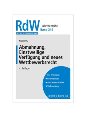预订【德语】Abmahnung, Einstweilige Verfügung und neues Wettbewerbsrecht: