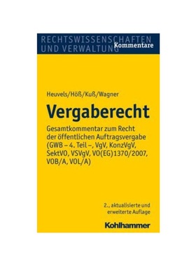 预订【德语】Vergaberecht (VgR), Kommentar:Gesamtkommentar zum Recht der ?ffentlichen Auftragsvergabe (GWB - 4. Teil -, V
