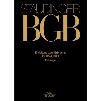 按需印刷不退不换DEG Einleitung zum Erbrecht; §§ 1922 1966[9783805910552]