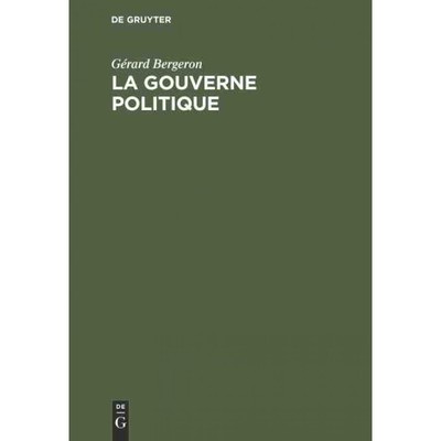 按需印刷DEG La gouverne politique[9783111189734]