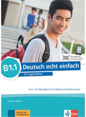 预订【德语】 Deutsch echt einfach B1.1 - Kurs- und Übungsbuch mit Audios und Videos[9783126765343]