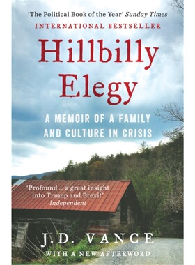 HILLBILLY ELEGY: A Memoir of a Family and 乡下人的悲歌 英文原版 美国底层关联阅读