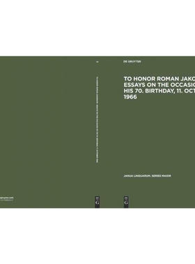 按需印刷不退不换DGYT To honor Roman Jakobson : essays on the occasion of his 70. birthday, 11. October 1966[978311099522