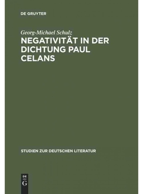 按需印刷DEG Negativit?t in der Dichtung Paul Celans[9783484180505]
