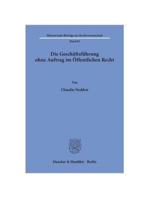 预订不退不换德语Die Gesch?ftsführung ohne Auftrag im ?ffentlichen Recht.: