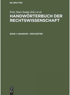 按需印刷不退不换DEG Abandon   Deichgüter[9783111087016]