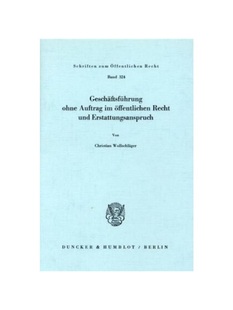 ?ffentlichen Gesch?ftsführung Erstattungsanspruch. und Recht Auftrag ohne 德语 预订