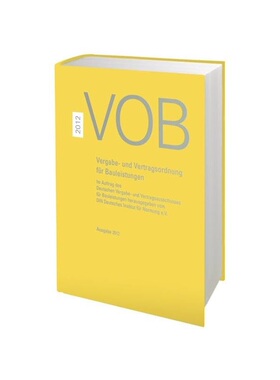 预订【德语】VOB 2012 Gesamtausgabe:Vergabe- und Vertragsordnung für Bauleistungen Teil A (DIN 1960), Teil B (DIN 1961),