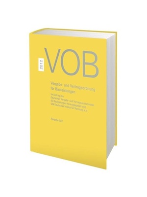 预订【德语】VOB 2012 Gesamtausgabe:Vergabe- und Vertragsordnung für Bauleistungen Teil A (DIN 1960), Teil B (DIN 1961),