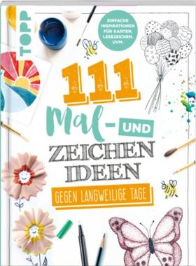 预订【德语】 111 Mal- und Zeichenideen:Einfache Inspiration für Karten, Lesezeichen uvm.