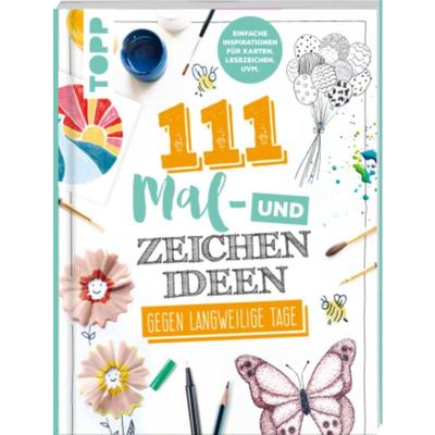 预订【德语】 111 Mal- und Zeichenideen:Einfache Inspiration für Karten, Lesezeichen uvm.