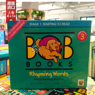 英文原版 儿童启蒙词汇 鲍勃阅读 Readers 外文书店 新版 Books Bob Words 附卡片 Rhyming English