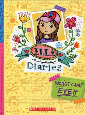 【外文书店】英文原版 艾拉日记Ella Diaries: Worst Camp Ever 糟糕的露营活动 9-12岁 儿童桥梁书 图文并茂 手绘风漫画