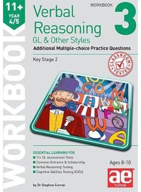 预订11+ Verbal Reasoning Year 4/5 GL & Other Styles Workbook 3:Additional Multiple-choice Practice Questions