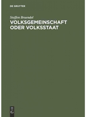 按需印刷DEG Volksgemeinschaft oder Volksstaat[9783050037455]