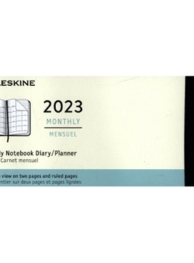 预订【德语】 Moleskine 12 Monate Monats Notizkalender 2023, XL, Schwarz[8056598851007]