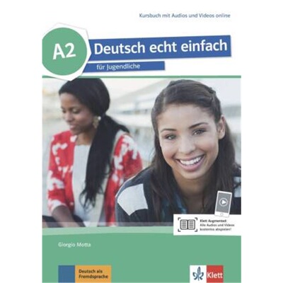 预订【德语】 Deutsch echt einfach A2 - Kursbuch mit Audios und Videos online[9783126765268]