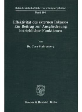 预订【德语】 Effektivitat des externen Inkassos:Ein Be