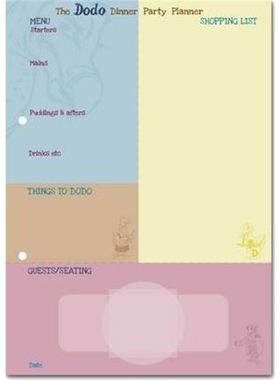 预订Dodo Dinner Party Planner Pad:Plan the Perfect Dinner Party with This Menu-Shopping-List-Seating-Plan-Checklist-