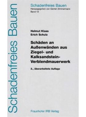 预订【德语】 Sch?den an Au?enw?nden aus Ziegel- und Kalksandstein-Verblendmauerwerk: