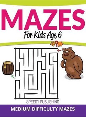 按需印刷Mazes For Kids Age 6:Medium Difficulty Mazes[9781681457840]