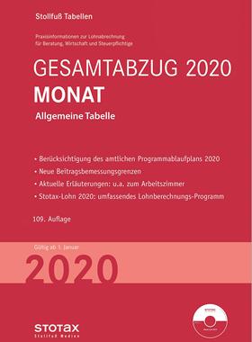 预订【德语】 Tabelle, Gesamtabzug 2020 Monat:Bundeswei