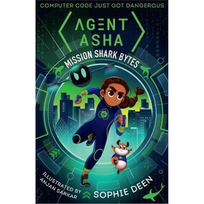 现货  Agent Asha: Misson Shark Bytes  阿莎特工:鲨鱼字节任务  儿童读物 英文原版