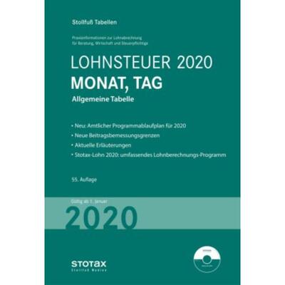 预订【德语】 Tabelle, Lohnsteuer 2020 Monat, Tag - Son