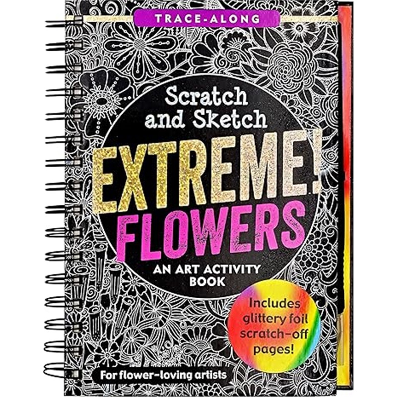 现货  刮刮素描书SCRATCH & SKETCH EXTREME FLOWERS[9781441341518] 英文原版 儿童手工DIY 创意趣味书