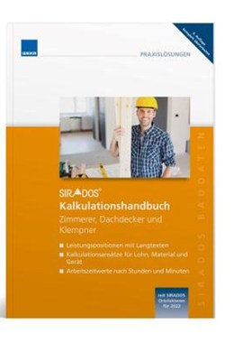 预订【德语】 SIRADOS Kalkulationshandbuch - Zimmerer, Dachdecker und Klempner: