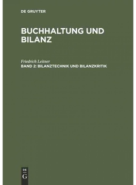 按需印刷DEG Bilanztechnik und Bilanzkritik[9783111133720]