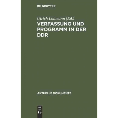 按需印刷DEG Verfassung und Programm in der DDR[9783111024059]