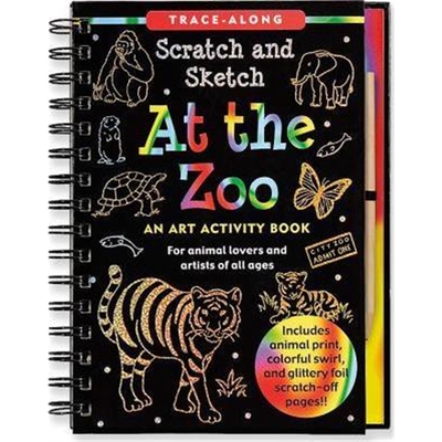 现货 刮刮素描书 Scratch & Sketch 在动物园   At the Zoo英文原版 儿童手工DIY 创意趣味书