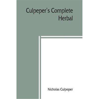 按需印刷不退不换Culpeper's Complete herbal[9789389397796]
