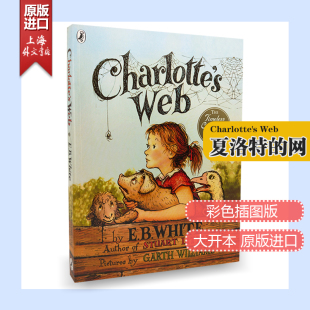 外文书店 网英文原版 彩色插图版 Edn夏洛 英文读物 Colour Charlotte 进口图书籍夏洛特 Web 网英语小说书籍大字全彩版