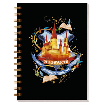 预订不退不换德语 Harry Potter: Notizbuch Hogwarts mit Spiralbindung[4026898004223]