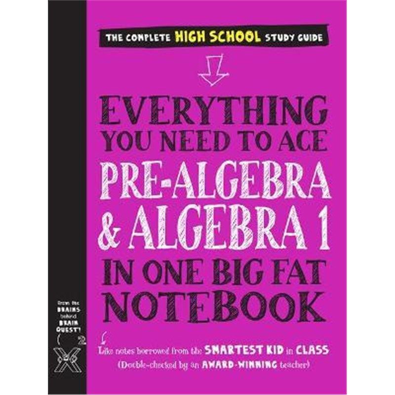 美国高中生优等生笔记Everything You Need to Ace Pre-Algebra and Algebra I in One Big Fat Notebook初级代数英文原版学霸笔记