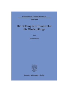 预订不退不换德语Die Geltung der Grundrechte für Minderj?hrige.: