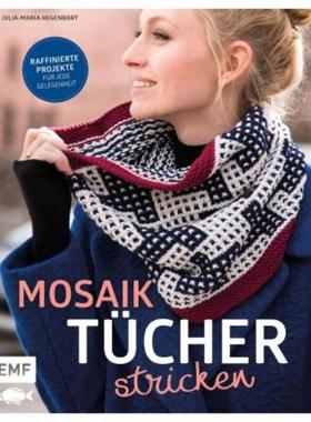 预订【德语】 Mosaiktücher stricken:Raffinierte Projekte für jede Gelegenheit