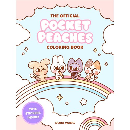 现货 官方口袋桃子涂色书：温馨涂色与可爱贴纸 The Official Pocket Peaches Coloring Book: Cozy Coloring and Cute Stickers