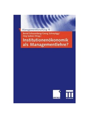预订【德语】Institutionen?konomik als Managementlehre?: