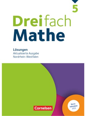 预订【德语】 Dreifach Mathe - Nordrhein-Westfalen - Aktualisierte Ausgabe 2022 - 5.[9783060001637]