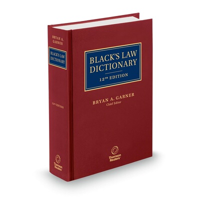 现货 布莱克法律大词典 辞典 标准版 第12版 Black's Law Dictionary, 12th Edition