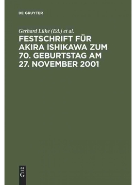 按需印刷不退不换DEG Festschrift für Akira Ishikawa zum 70. Geburtstag am 27. November 2001[9783110161397]