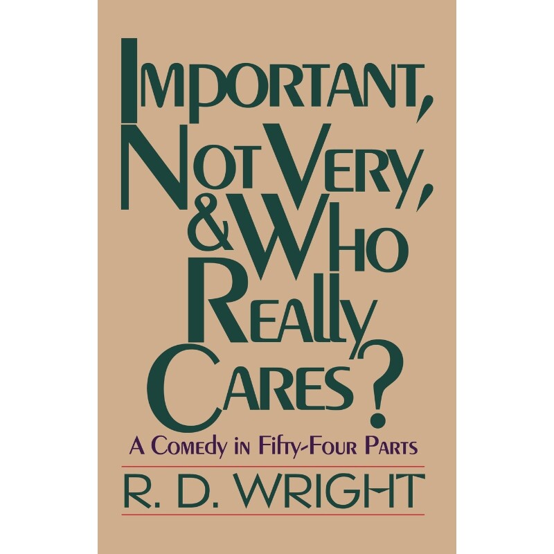 预订不退不换Important, Not Very, & Who Really Cares?