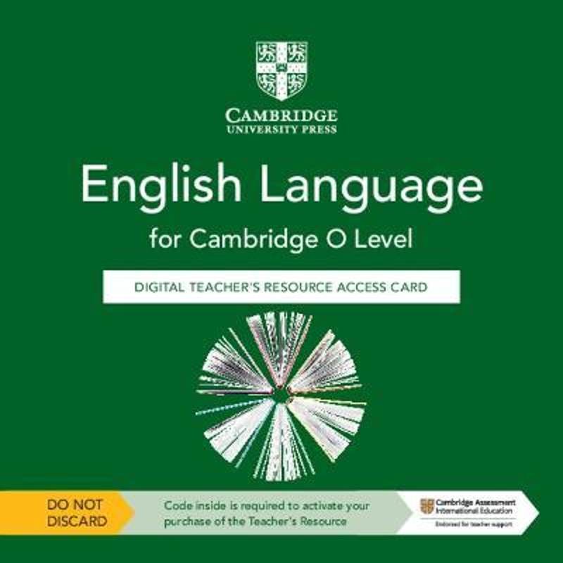 预订Cambridge O Level English Language Digital Teacher's Resource Access Card 书籍/杂志/报纸 文学小说类原版书 原图主图