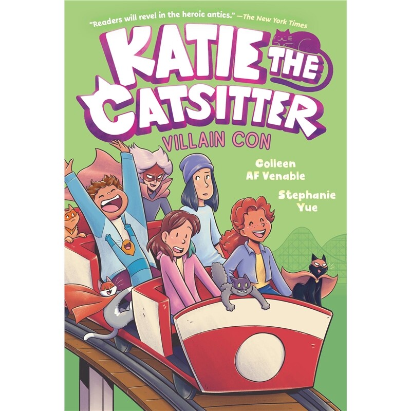 现货 凯蒂猫咪保姆5:反派大会 凯蒂猫咪保姆 Katie the Catsitter 5: Villain Con: (A Graphic Novel) 英文原版 上海外文 978059