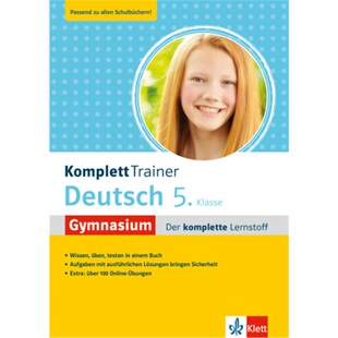 预订不退不换德语 Klett KomplettTrainer Gymnasium Deutsch 5. Klasse[9783129275870]