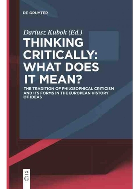 按需印刷DGYT Thinking Critically: What Does It Mean?[9783110653939]